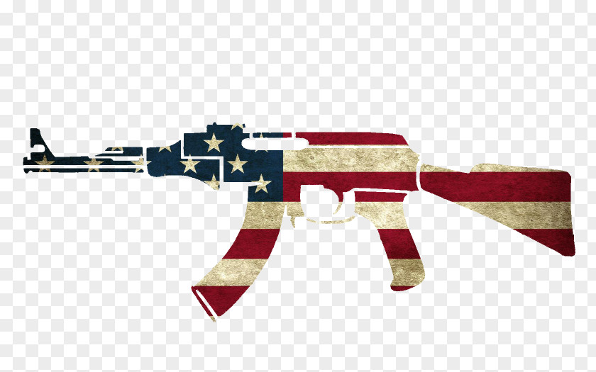 Gun Flag Of The United States Firearm Weapon AK-47 PNG