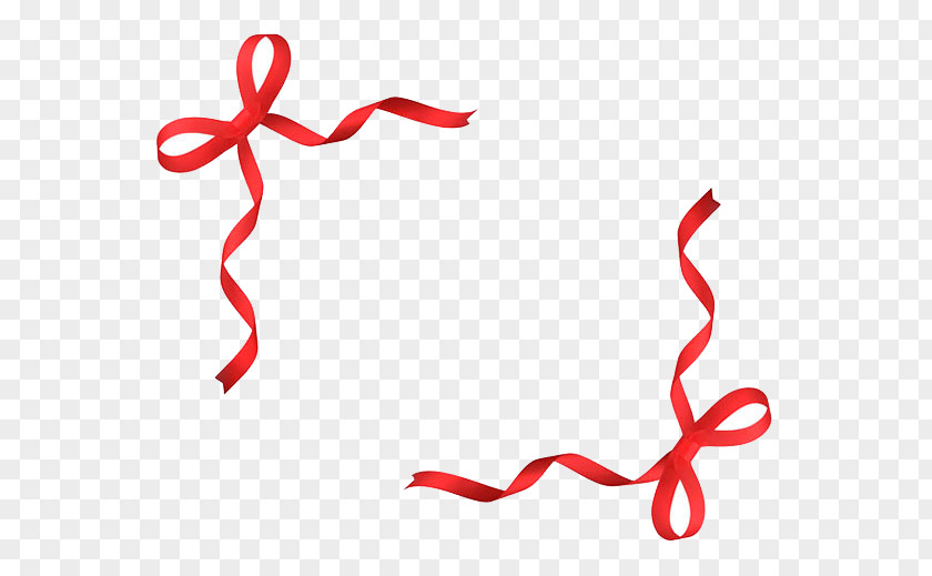 Red Ribbon Border Photography Clip Art PNG