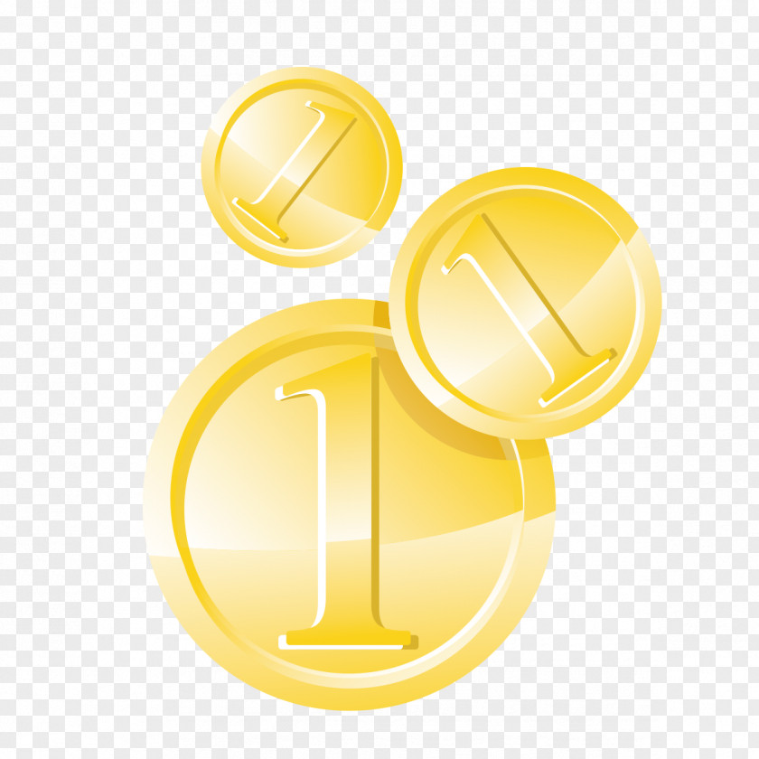 Gold 1 Cent Coin PNG