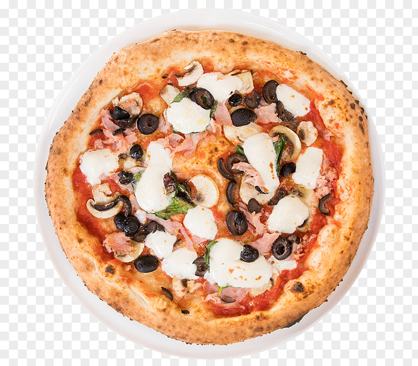 Margherita Pizza Top View California-style Sicilian Neapolitan Thookuchatti PNG