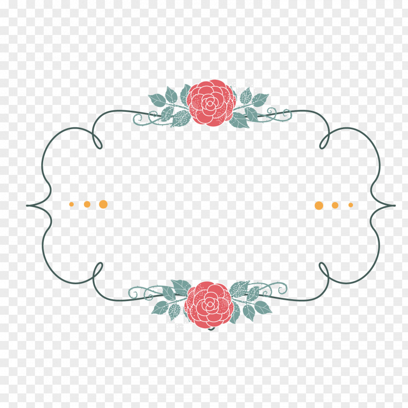 Red Flower Border Download Point PNG