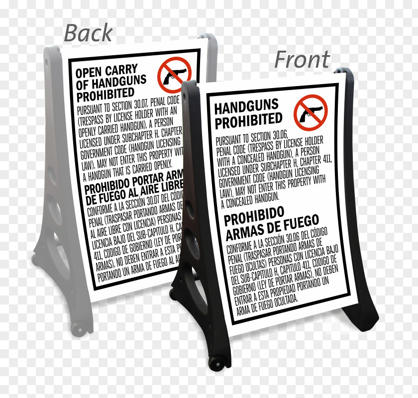 Texas Traffic Signs Concealed Carry Weapon Firearm Image PNG