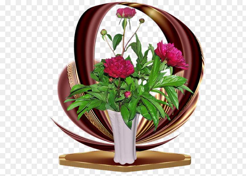 Peony In Vase Flower PNG