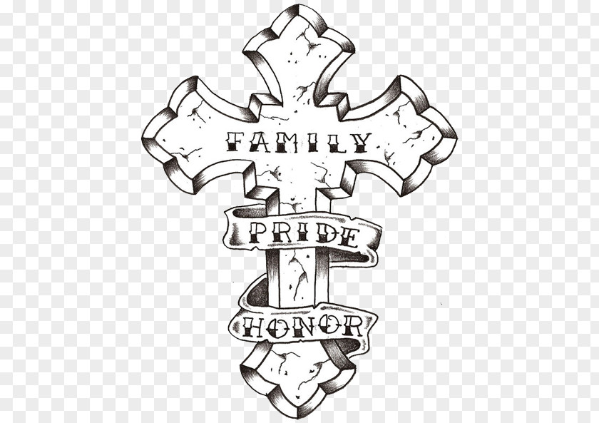 Cross Drawings Drawing Christian Tattoo Sketch PNG