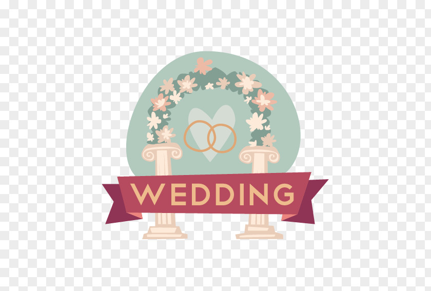 Creative Wedding Flower Door Reception Illustration PNG