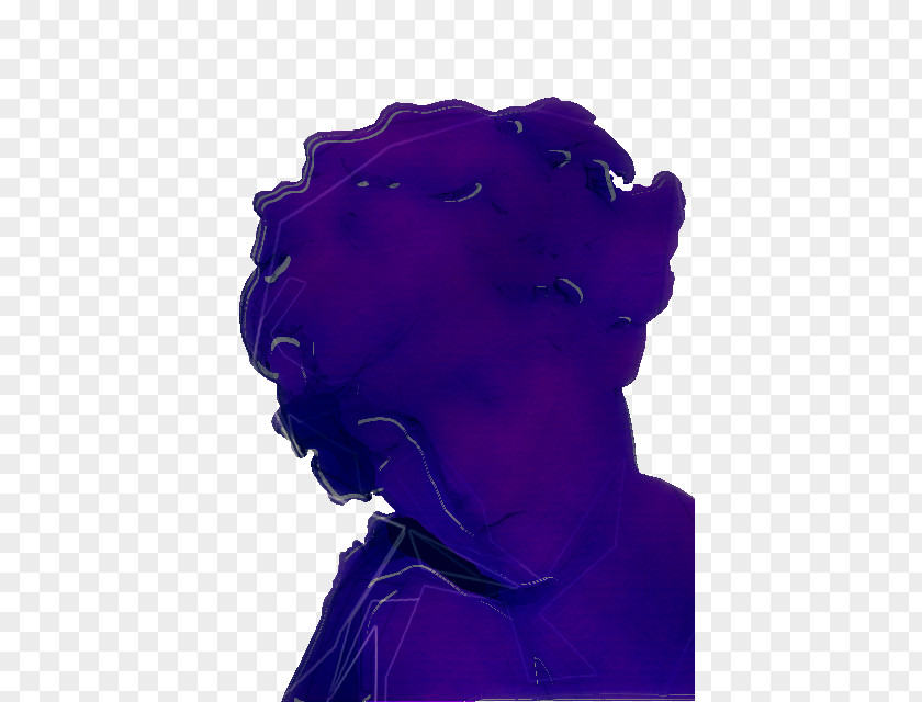 Portrait Electric Blue Purple Violet Head PNG