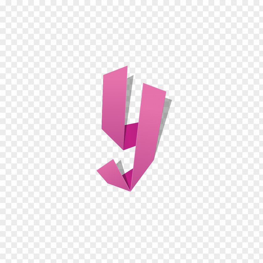 Red Origami Letter Y X PNG