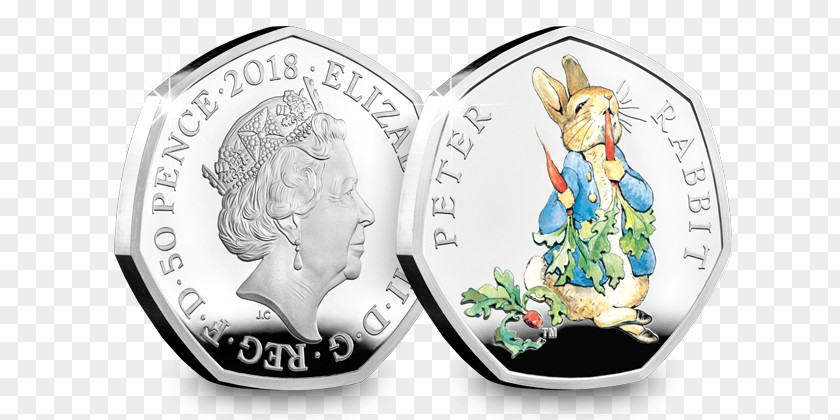 Beatrix Potter Peter Rabbit Coin The Tale Of Tailor Gloucester Silver PNG