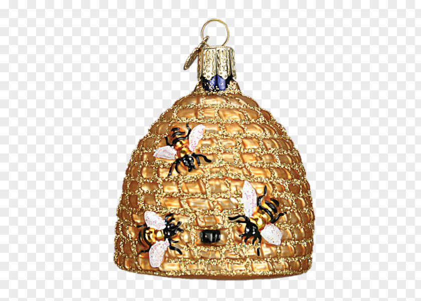 Bee Beehive Christmas Ornament Decoration Heath Beekeeping PNG