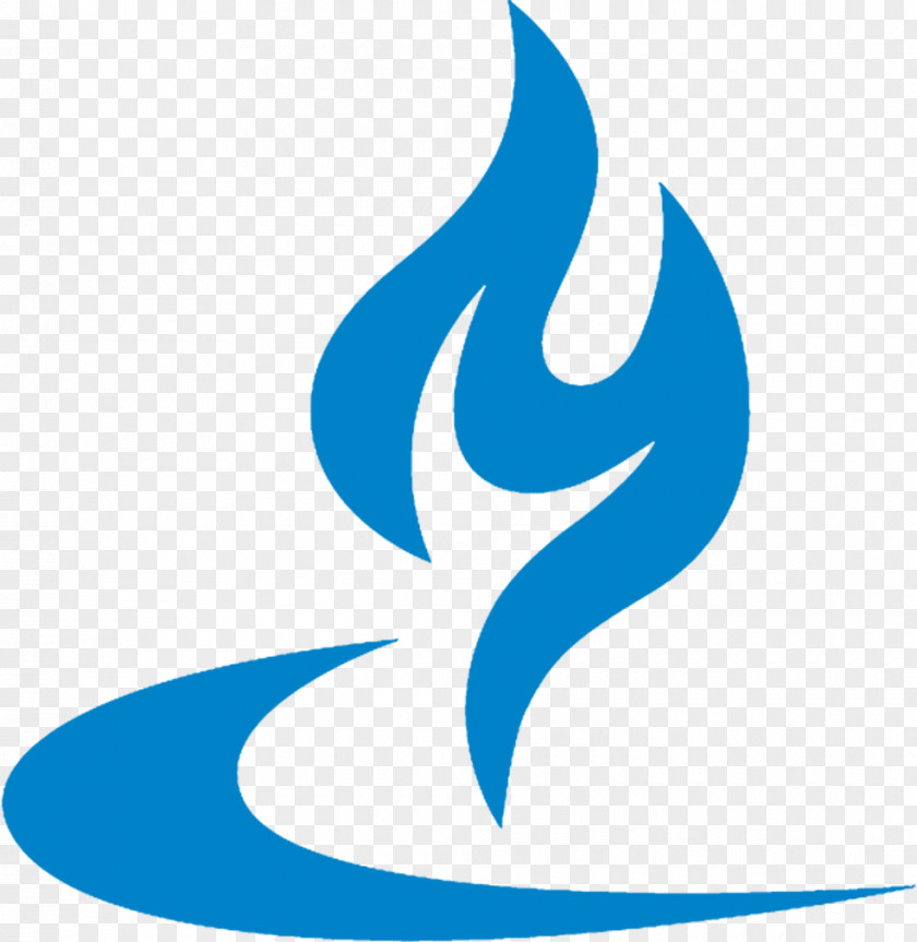 Blue Fire Symbol Logo Crescent Brand PNG