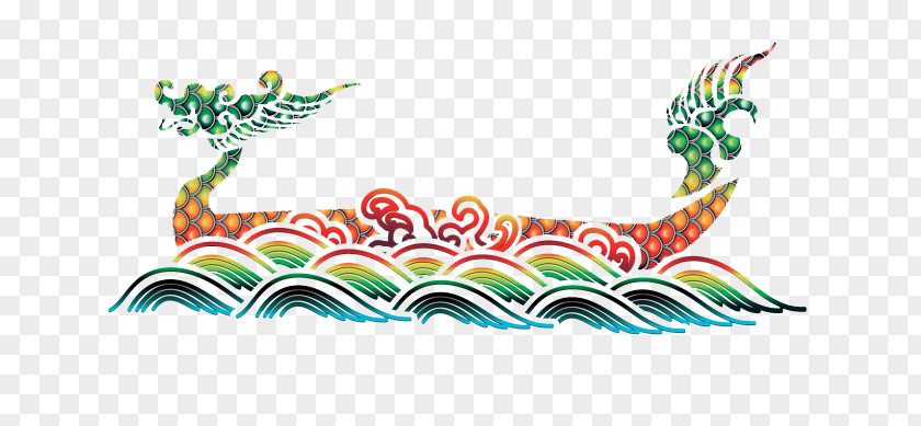 Colorful Dragon Boat Zongzi Festival Bateau-dragon U7aefu5348 PNG
