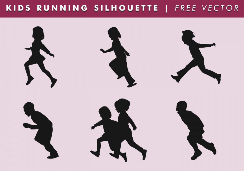 Sports Personal Silhouette Child Running Clip Art PNG