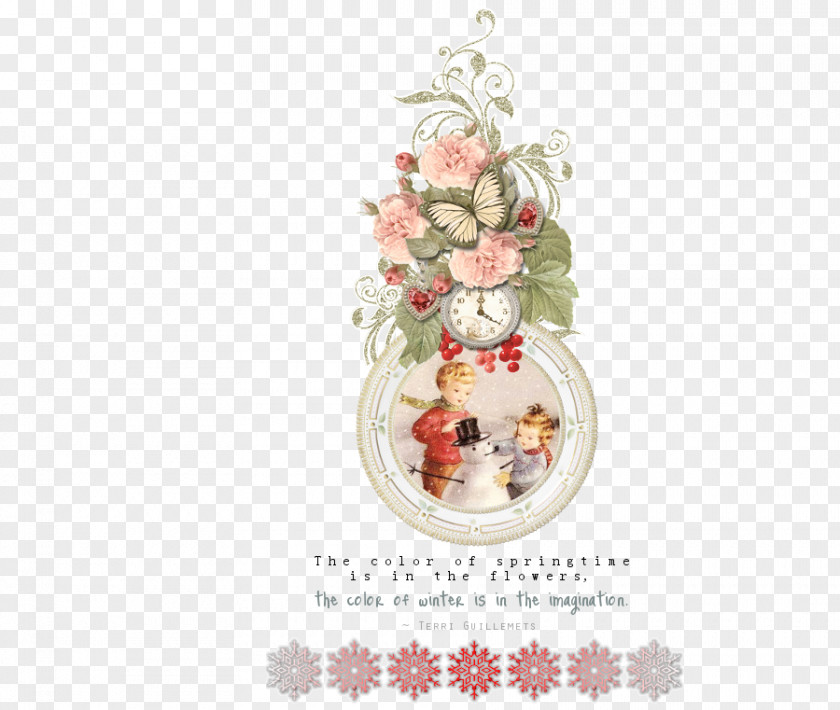 Winter-kids 둥근액자 Picture Frames Christmas Ornament PNG