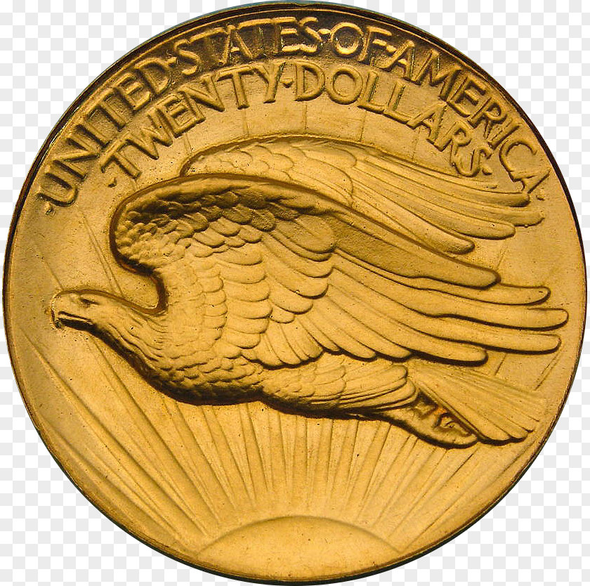 Coin Gold Medal Saint-Gaudens Double Eagle PNG
