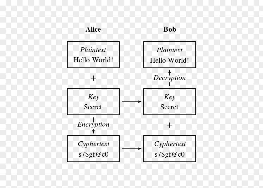 Symmetrickey Algorithm Cryptography Symmetric-key Alice And Bob -logy PNG