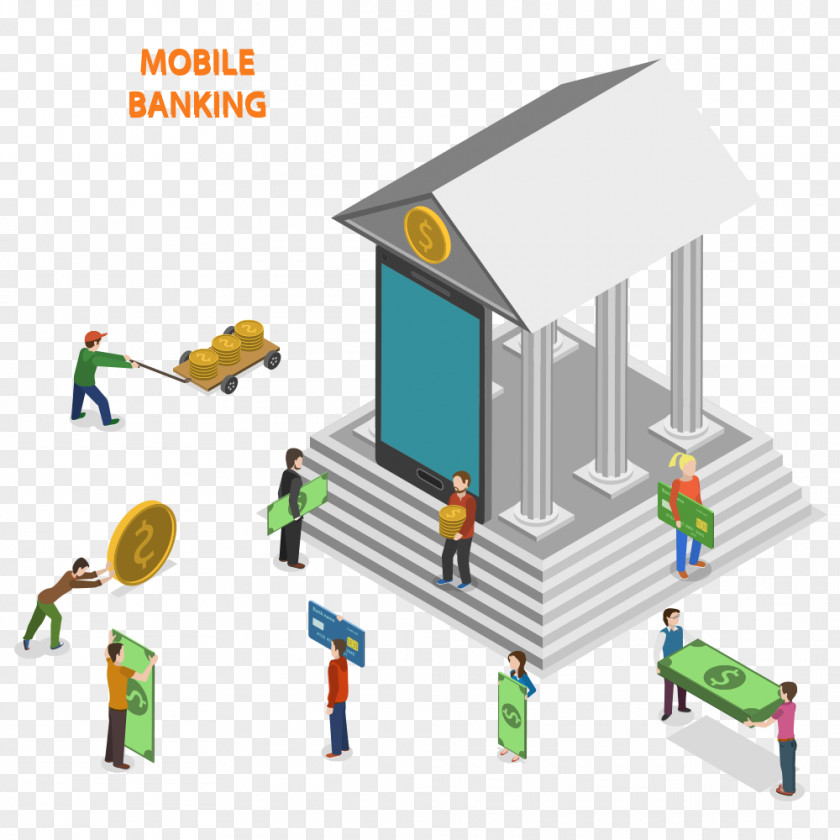 Bank Deposit Clip Art Illustration Mobile Phones PNG