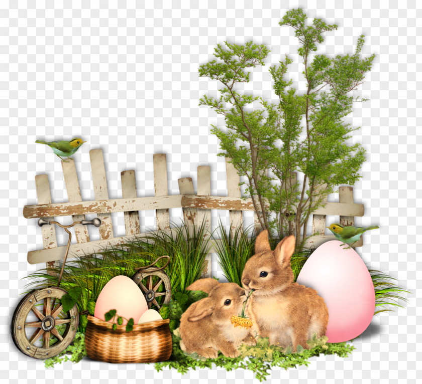 God Bless Easter Bunny Palm Domestic Rabbit Holiday PNG