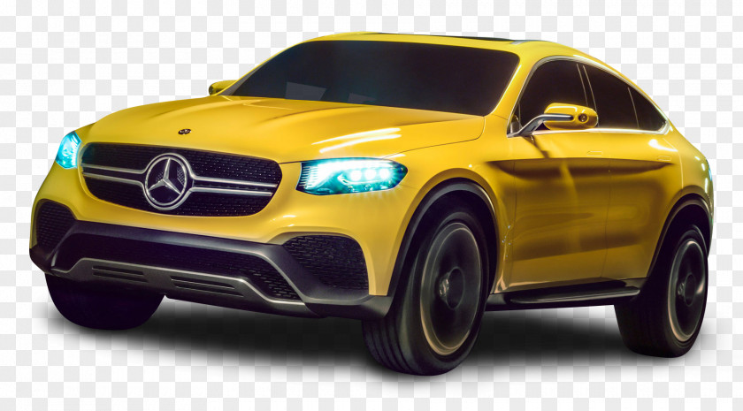 Mercedes Benz GLC Coupe Yellow Car 2018 Mercedes-Benz GLE-Class M-Class Sport Utility Vehicle PNG