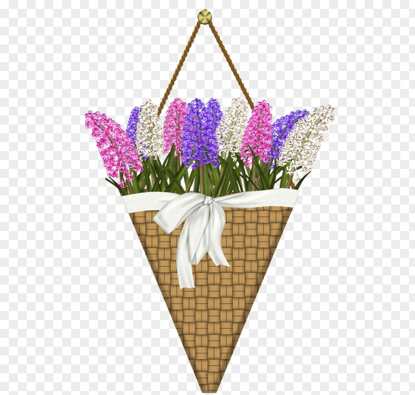 Triangle Basket Weaving Floral Design PNG