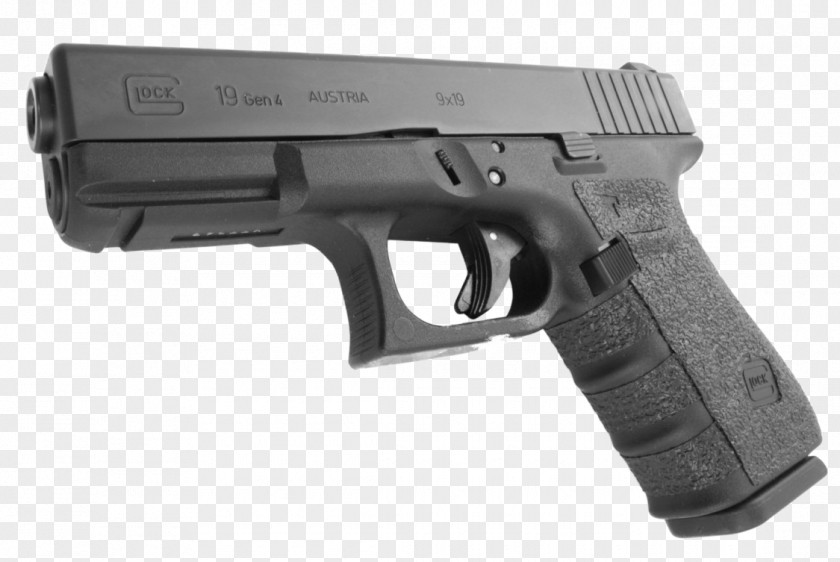 Heat Gun Blow Dryer Talon Grips 111G Grip For Glock 19, 23, 25, 32, 38 (Generation 4) Medium Backstrap, Granulate, Black Firearm PNG