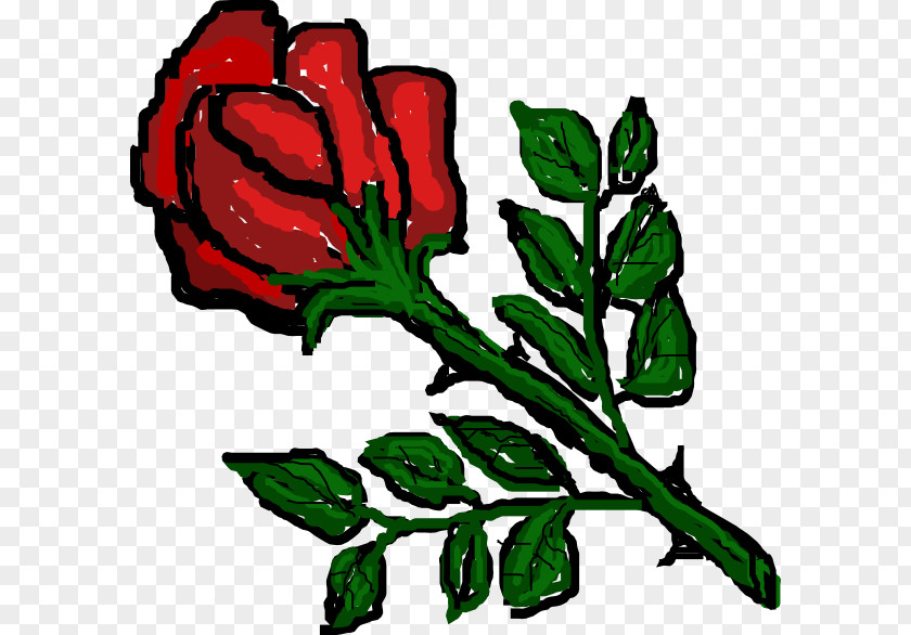 Red Rose Vector Black Clip Art PNG