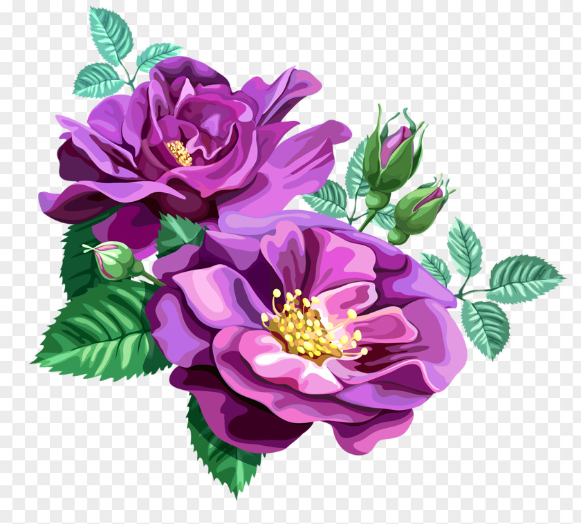 Rose Pattern Flower Purple Sticker Clip Art PNG