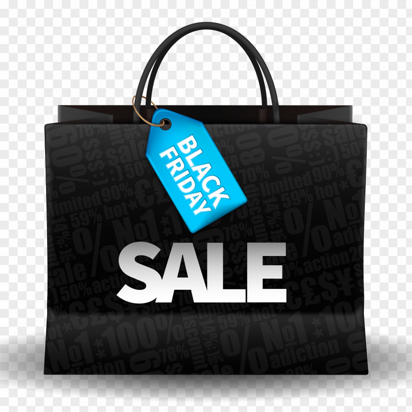 Black Friday Shopping Bag Vector Material Handbag PNG