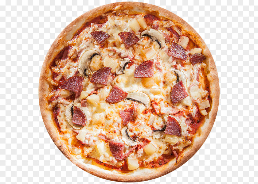 Pizza California-style Sicilian Ham Salami PNG