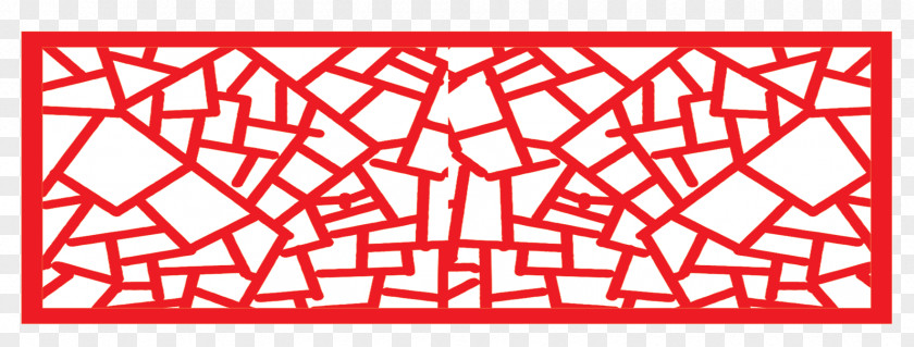 Red Fractal Collage Material Lantern Festival Poster Papercutting PNG