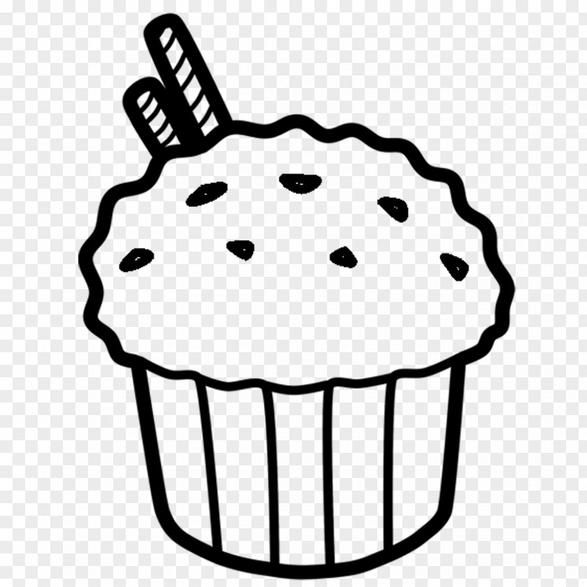 Cake Muffin Cupcake Bakery Black And White Clip Art PNG