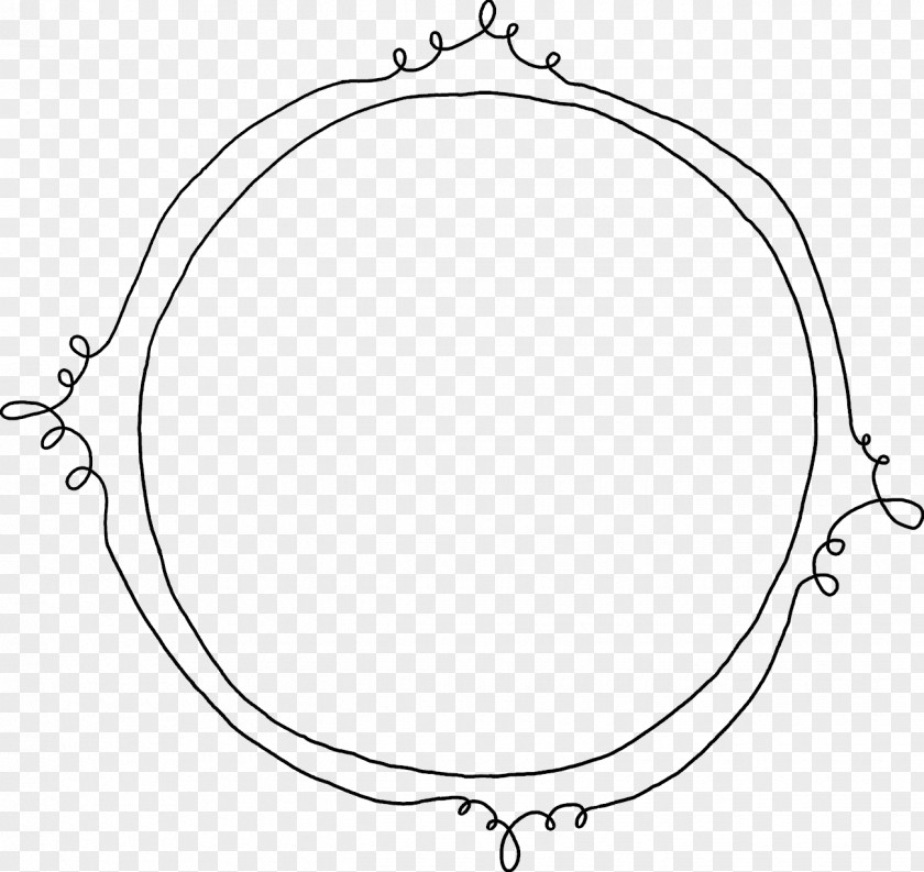Doodle Picture Frames Circle PNG