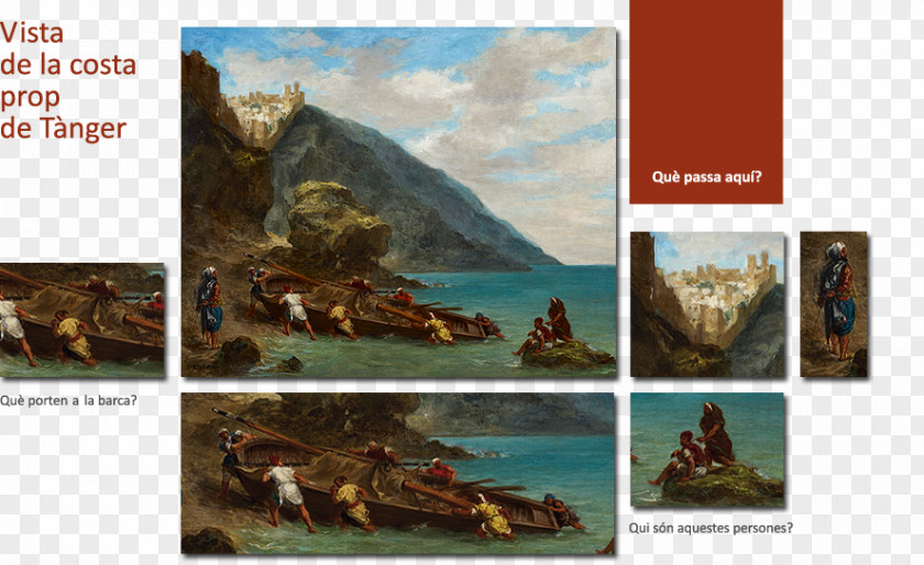 Painting View Of Tangier From The Seashore Giclée Fauna PNG