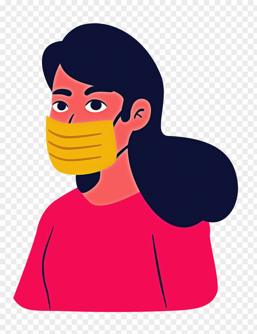 Girl With Mask PNG