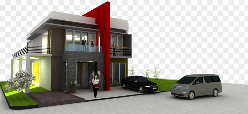 House Family Car Architecture Compact PNG