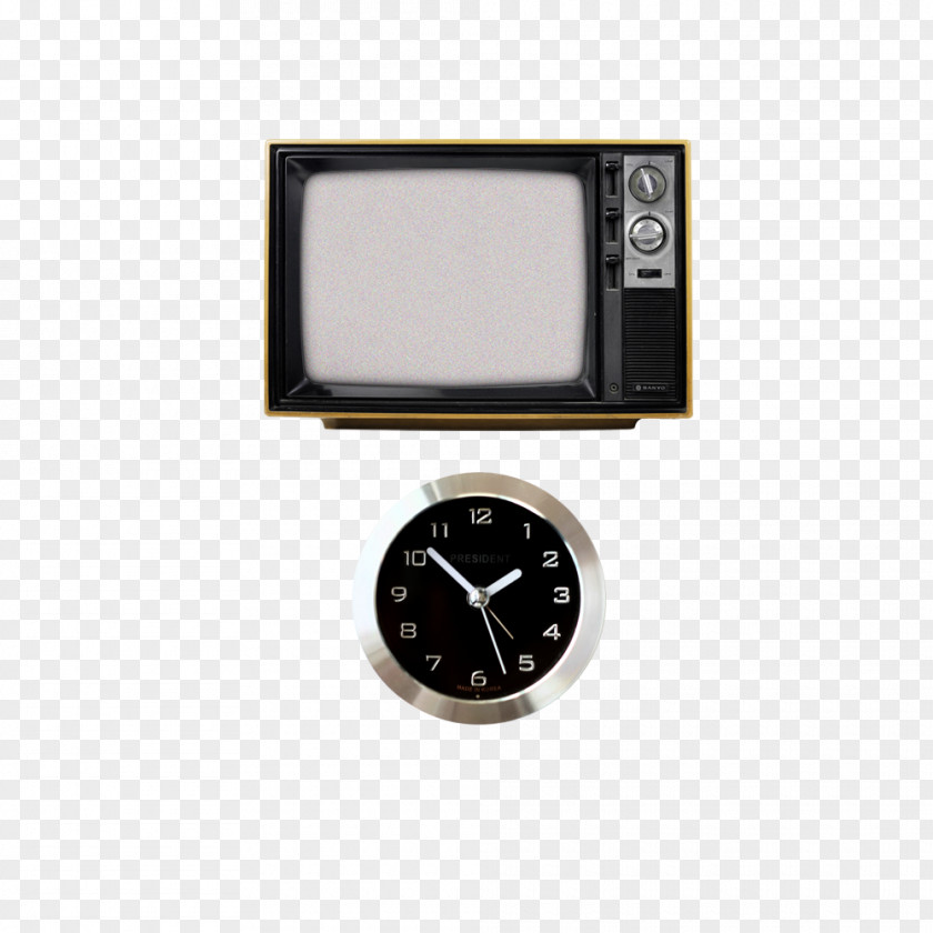 Retro TV And Modern Table Television Set PNG