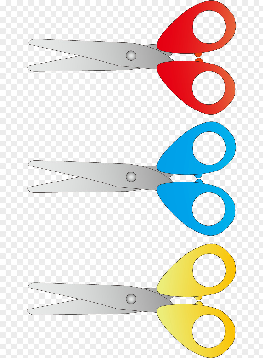 Vector Painted Scissors PNG