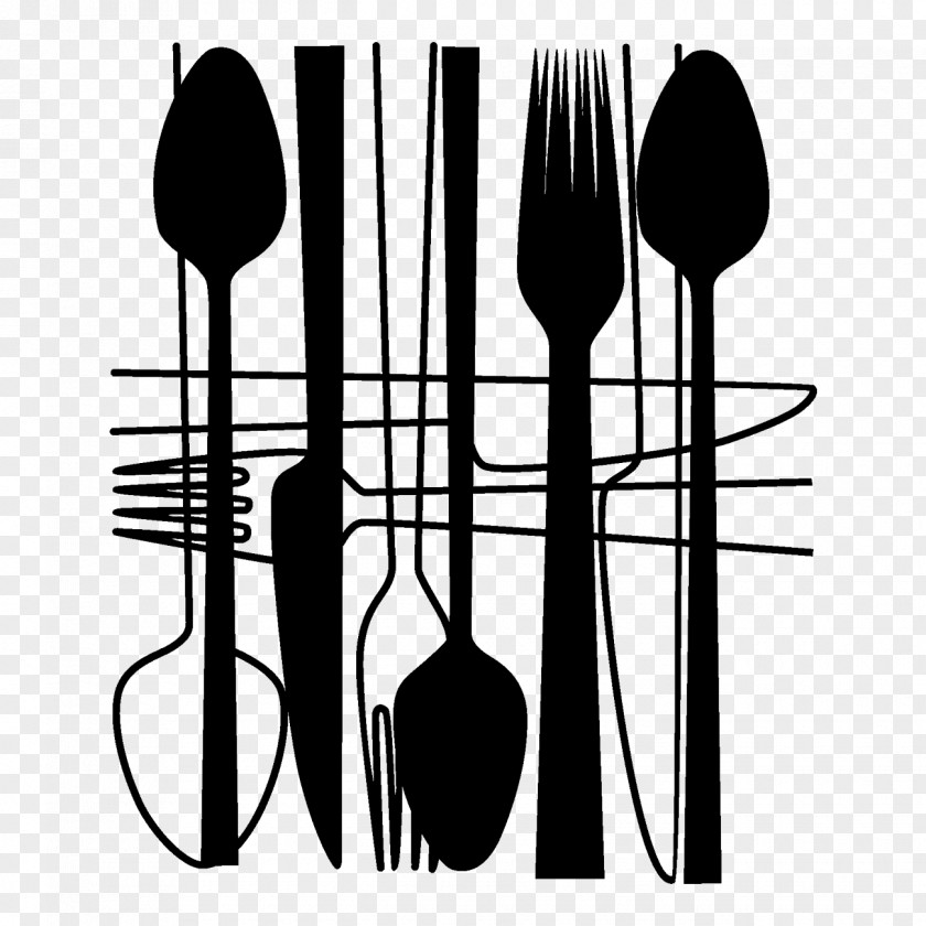 Airdry Vector Cutlery Spoon Kitchen Sticker Fork PNG