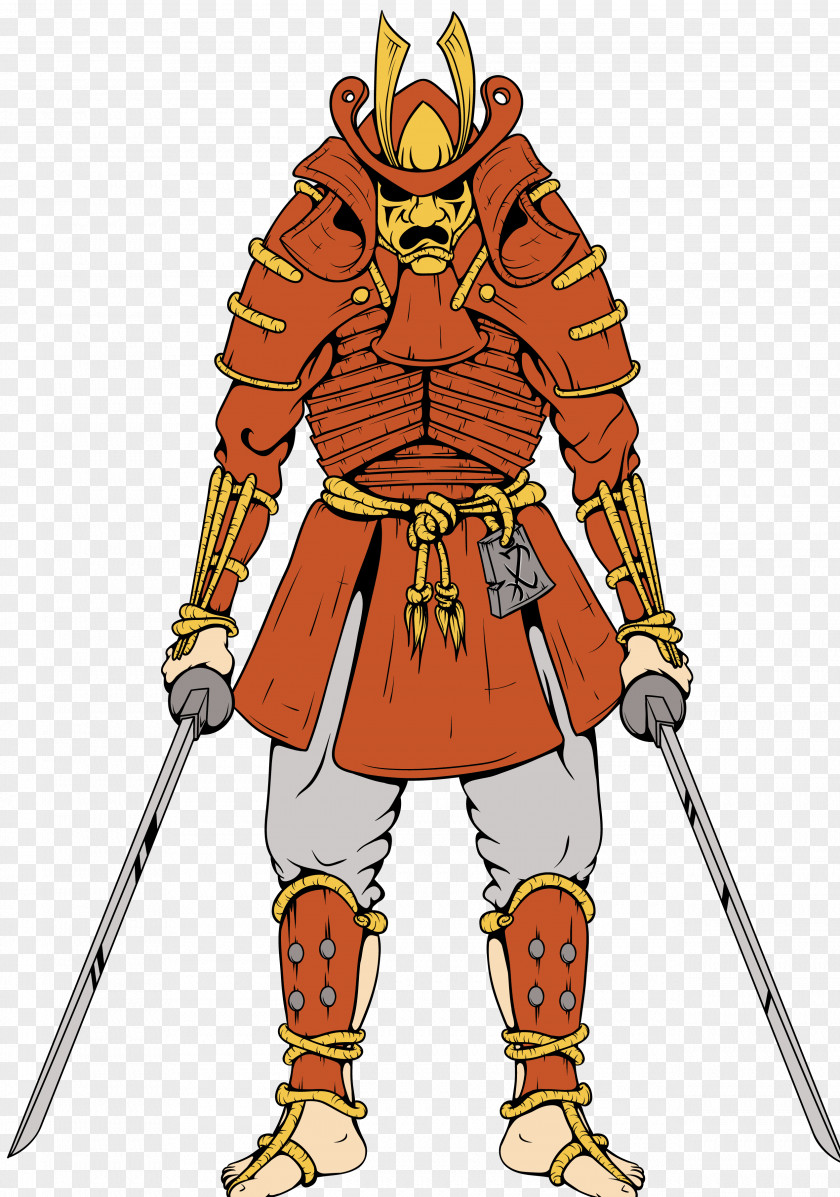 Ancient Guardian Bodyguard Warrior Picture Samurai Kanji Illustration PNG