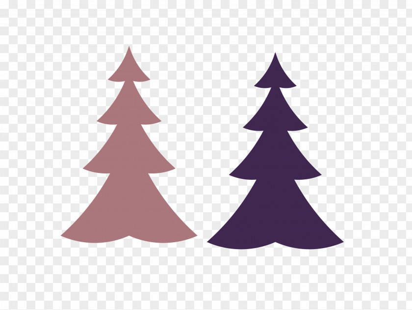 Cartoon Christmas Tree Flat Paper PNG