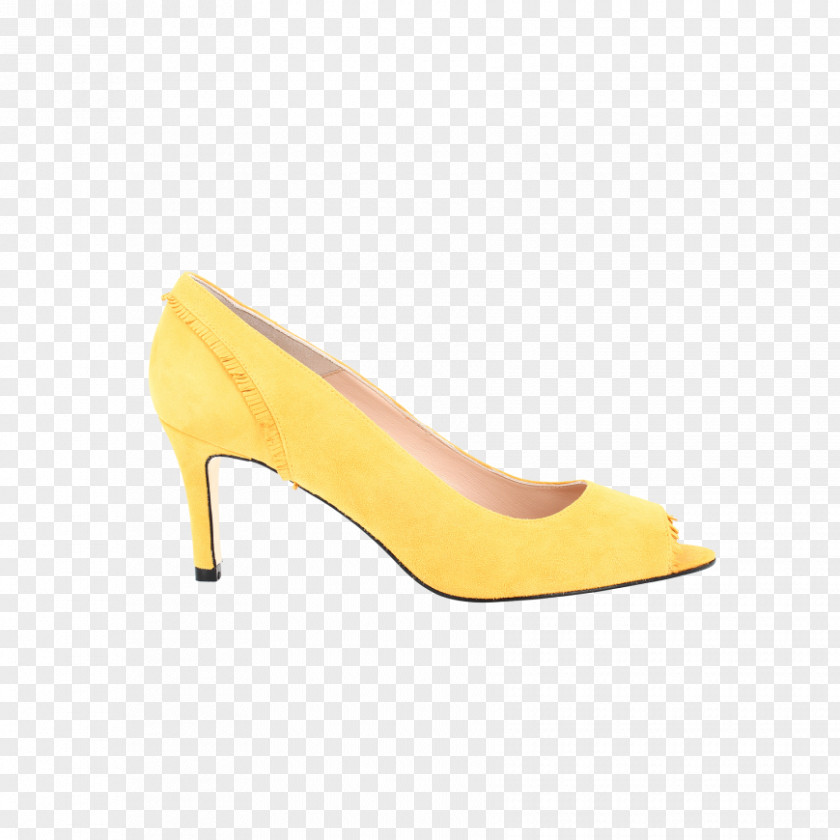 Yellow Thick Heel Shoes For Women Product Design Shoe Hardware Pumps PNG