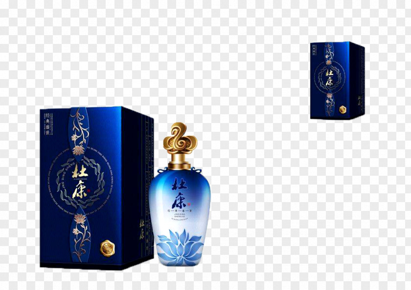 Chinese Dukang Wine Blue Classic PNG