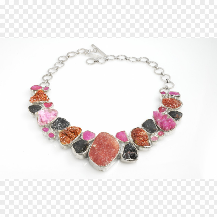 Necklace Bracelet Bead Gemstone Magenta PNG