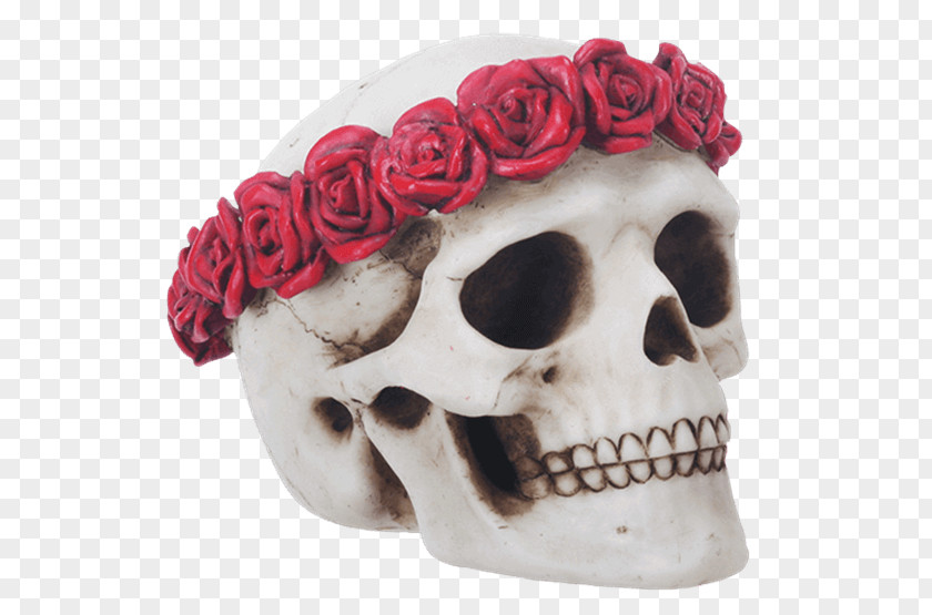 Skull Calavera Flower Wreath Crown PNG