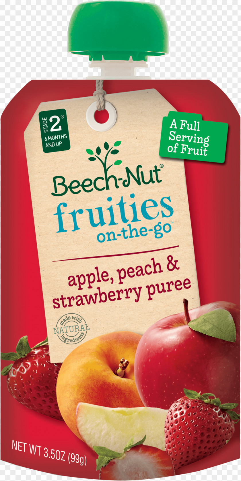 Peach Apple Baby Food Organic Purée PNG