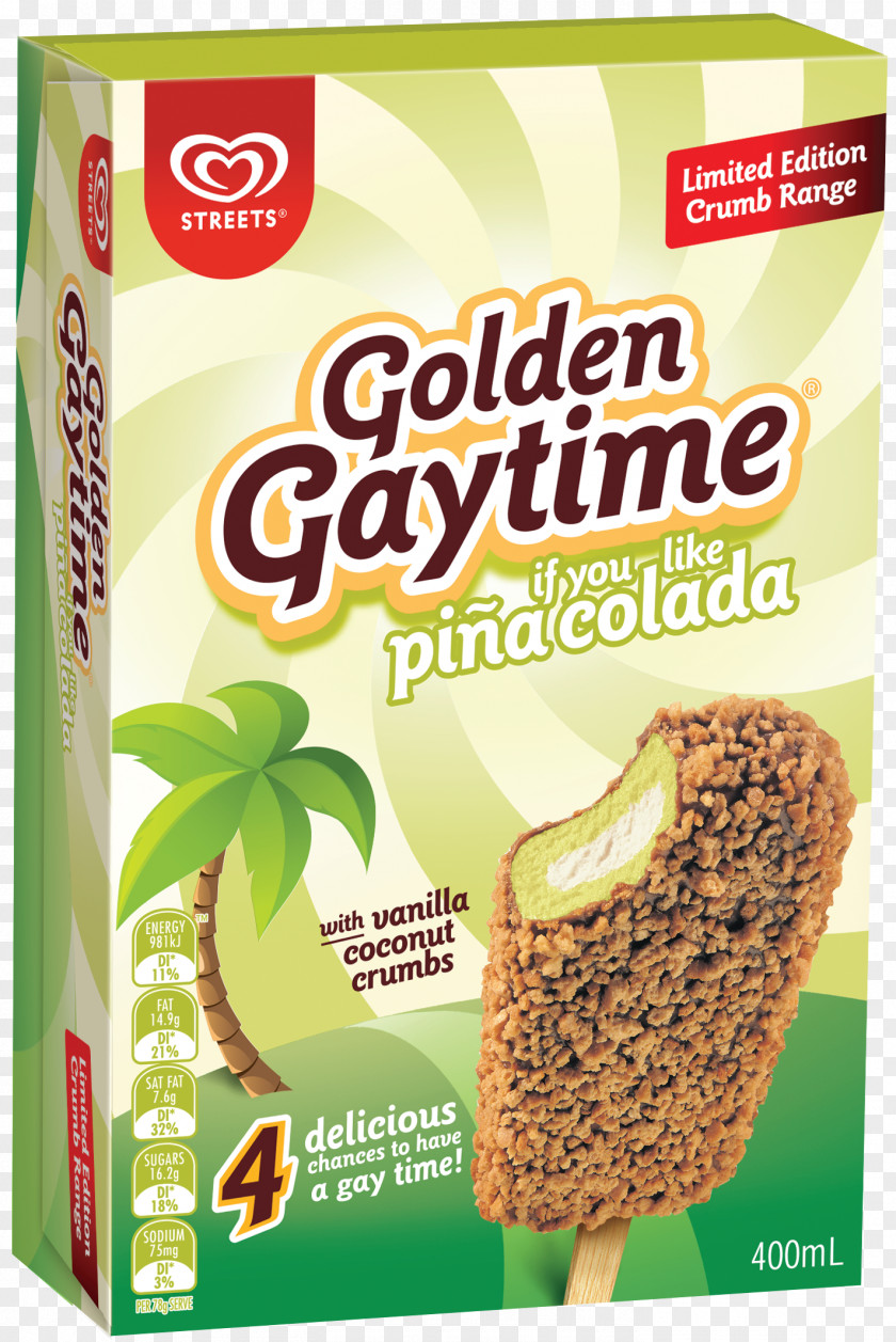 Unicorn Ice Cream Chocolate Golden Gaytime Streets PNG