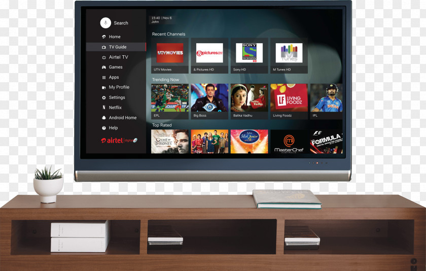 Chromecast Internet Television Bharti Airtel Set-top Box PNG