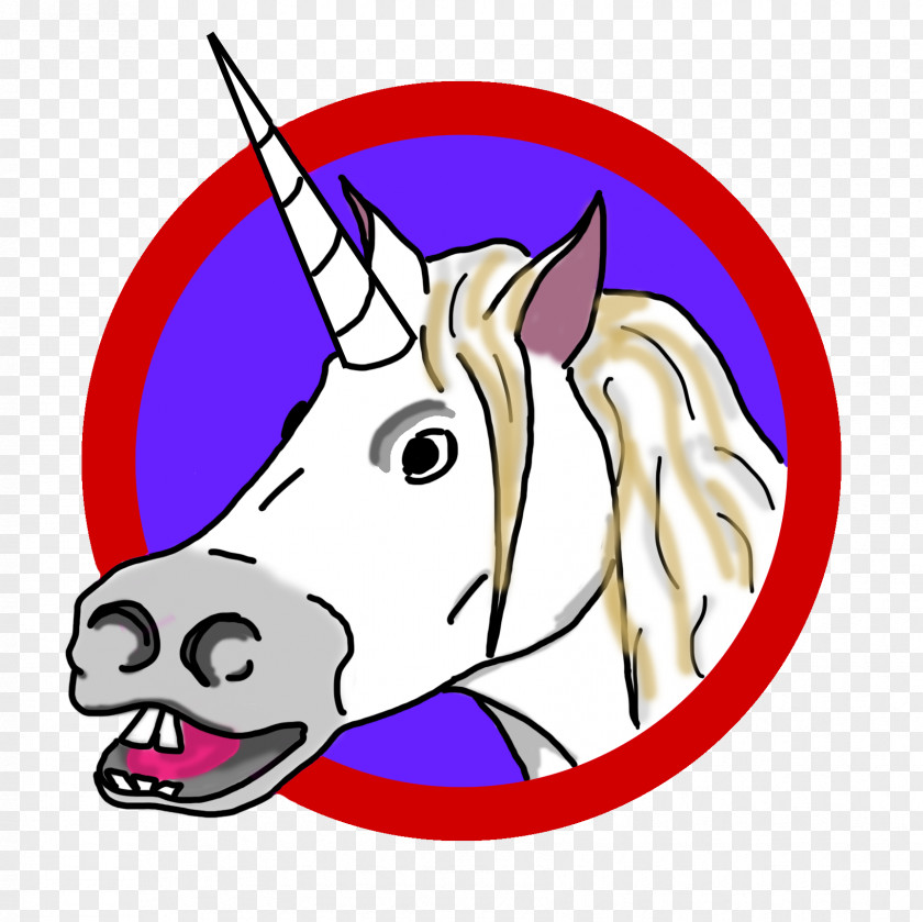 Unicorn Head Logo Clip Art PNG