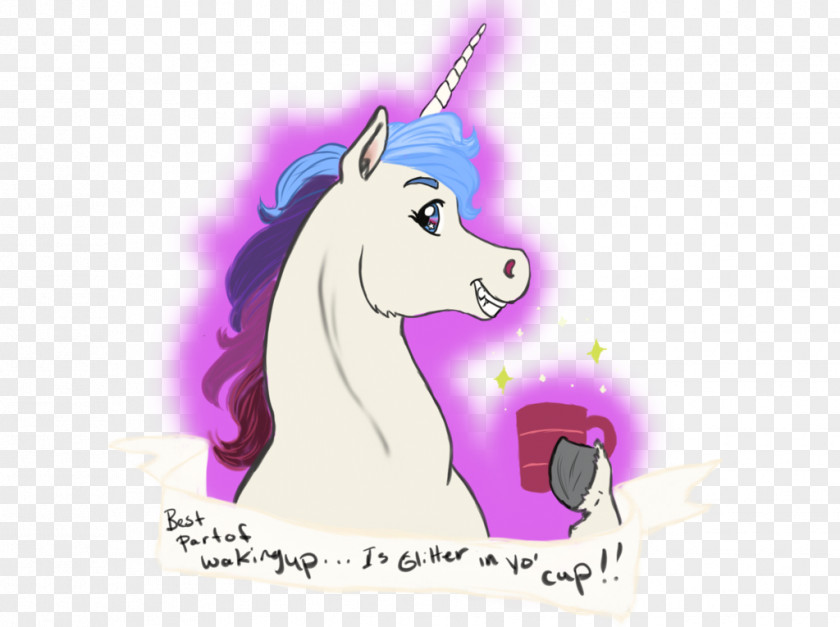 Unicorn Mane Dog Cartoon PNG