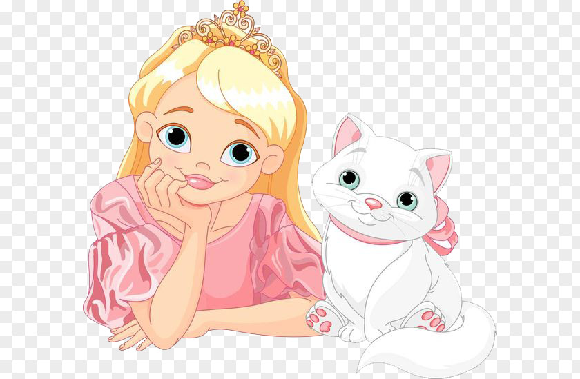 Girls And Cats Cat Princess Clip Art PNG