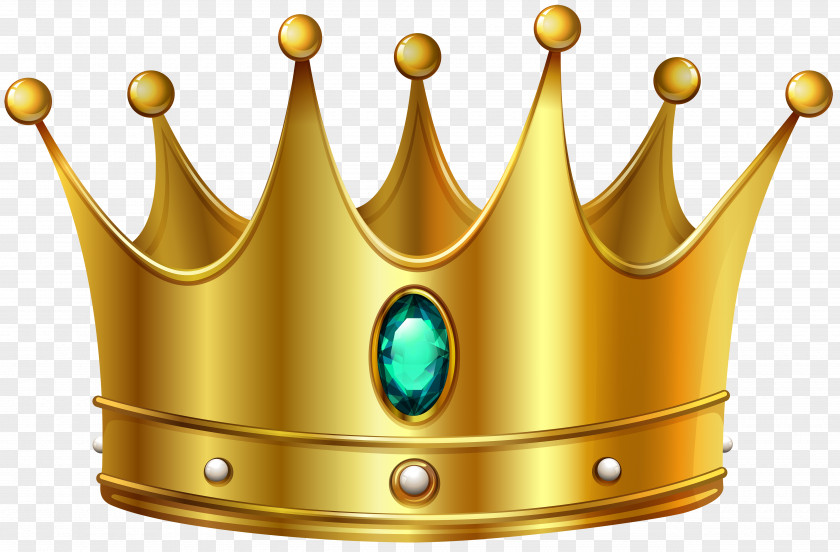 Gold Crown With Diamond Clip Art Image PNG